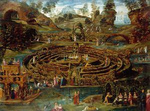 Lodewyck Toeput Pleasure garden with a maze oil painting image